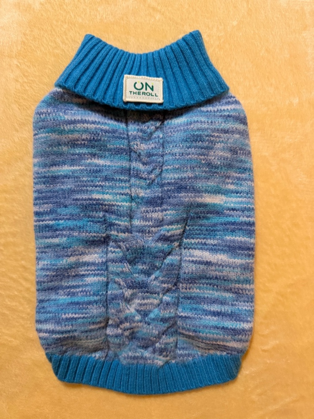 On The Roll Blue Pet Sweater for Dogs Size Small (6-9.5 lbs)